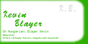kevin blayer business card